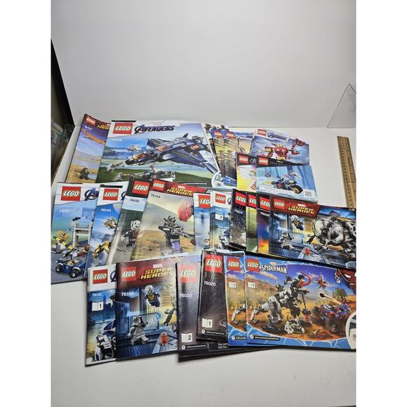Lot Of 23 Lego Marvel Avengers Instruction Manuals only - Picture 1 of 5